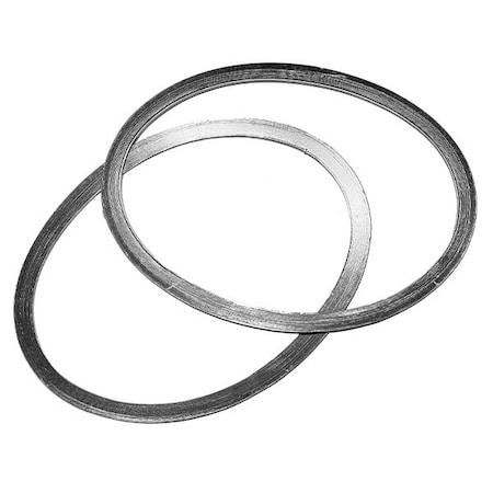 Handhole Gasket, Spiral Wound, 3 In X 4 In X 1/2 In, 0.175 In Thick, Elliptical, PK 2
